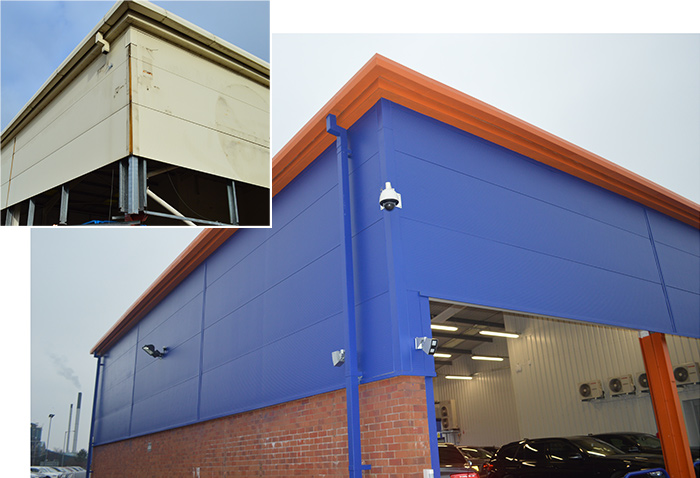 Cladding Coatings work at Motorpoint
